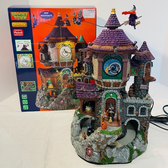 Lemax Other - Lemax Spooky Town The Witching Hour Animated Village Halloween House